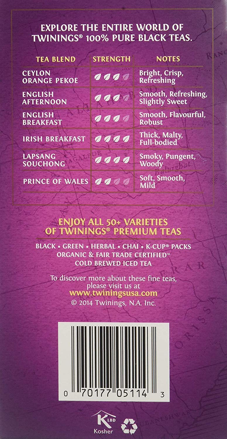 Twinings Darjeeling tea steeping cup captures a light, woody aroma and delicate flavor.
