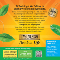 Poured tea from Twinings decaf green tea K-Cup for a hot cup