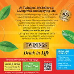 Iced Twinings decaf English Breakfast tea for a refreshing drink