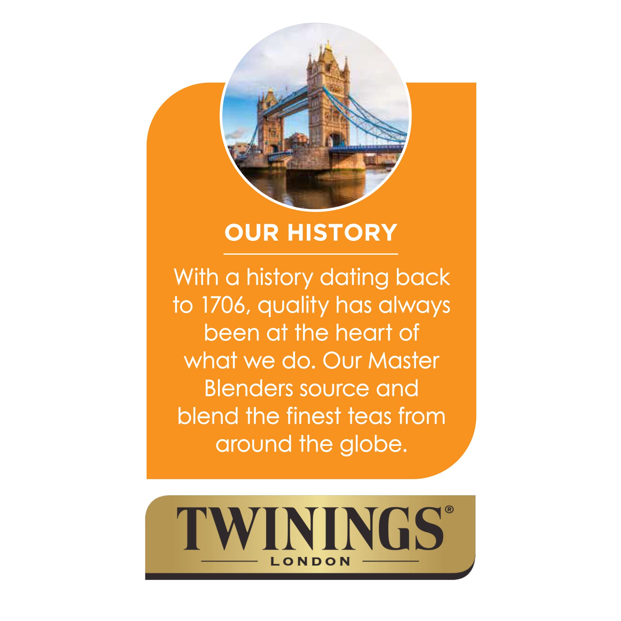 Caffeinated black tea by Twinings offers a morning lift.