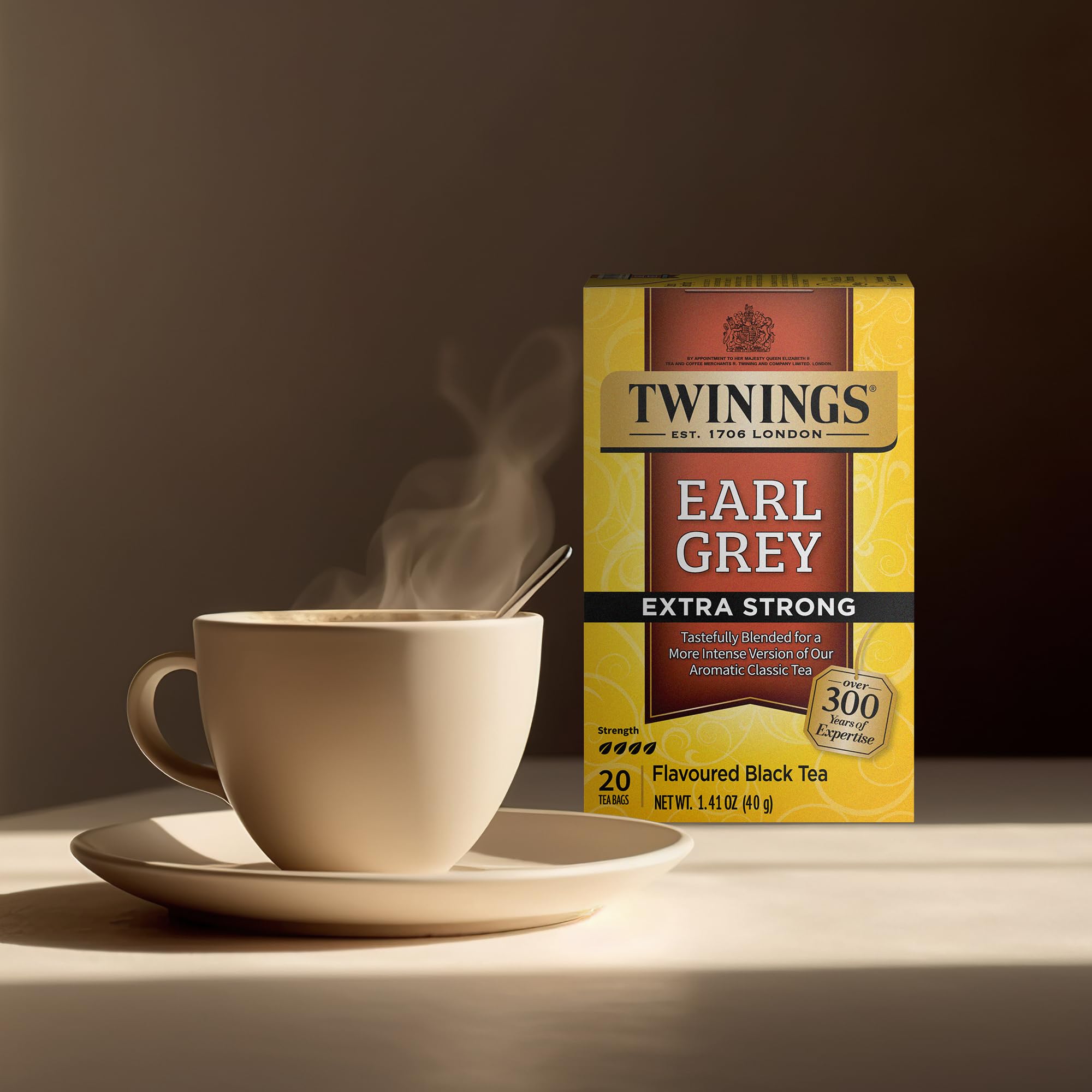 Brewing guide shows steeping 4–5 minutes for best flavor.