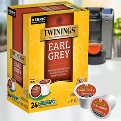 Brewing hot with Twinings Earl Grey for a quick, fragrant cup.