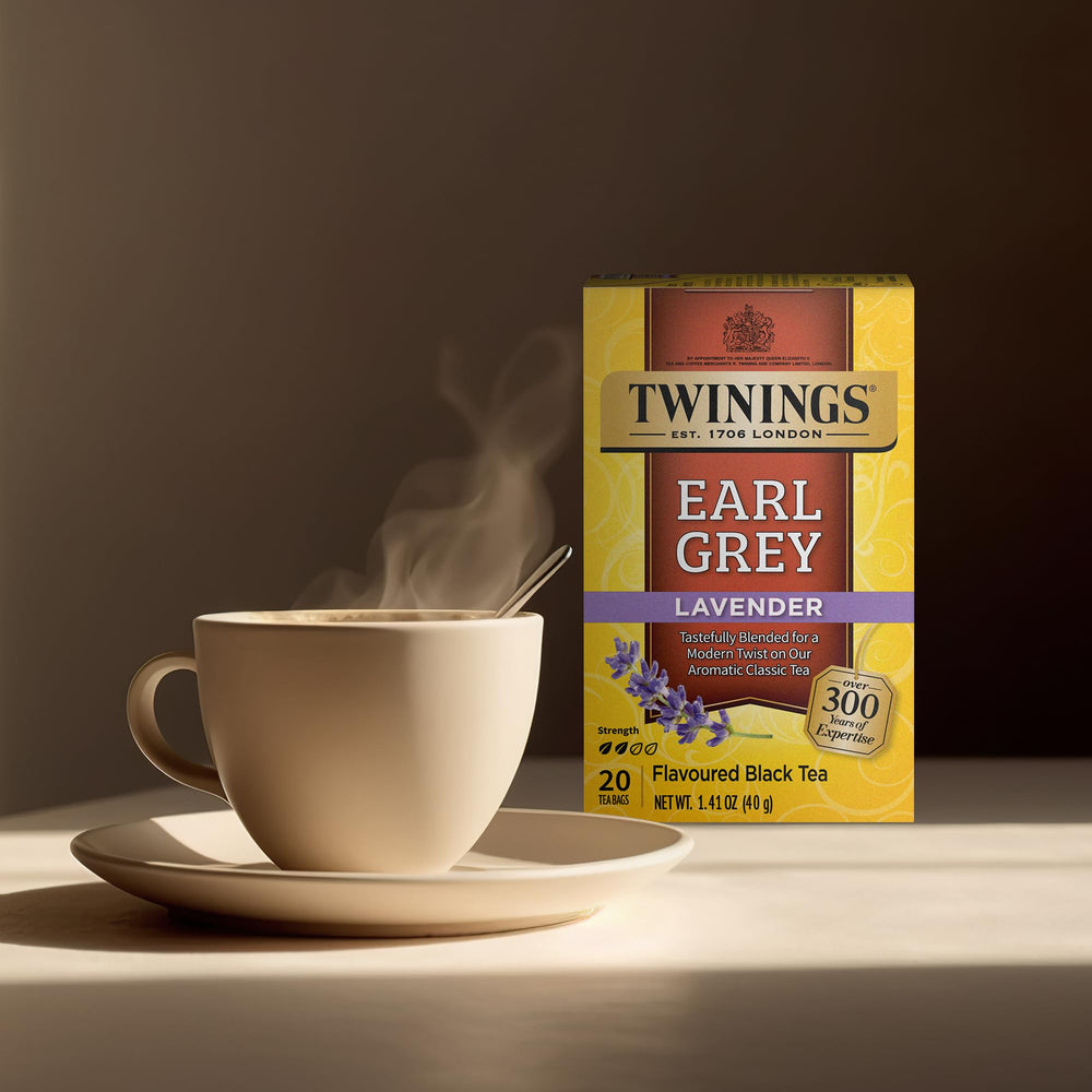 Iced Twinings Earl Grey Lavender tea served over ice, refreshing and fragrant.