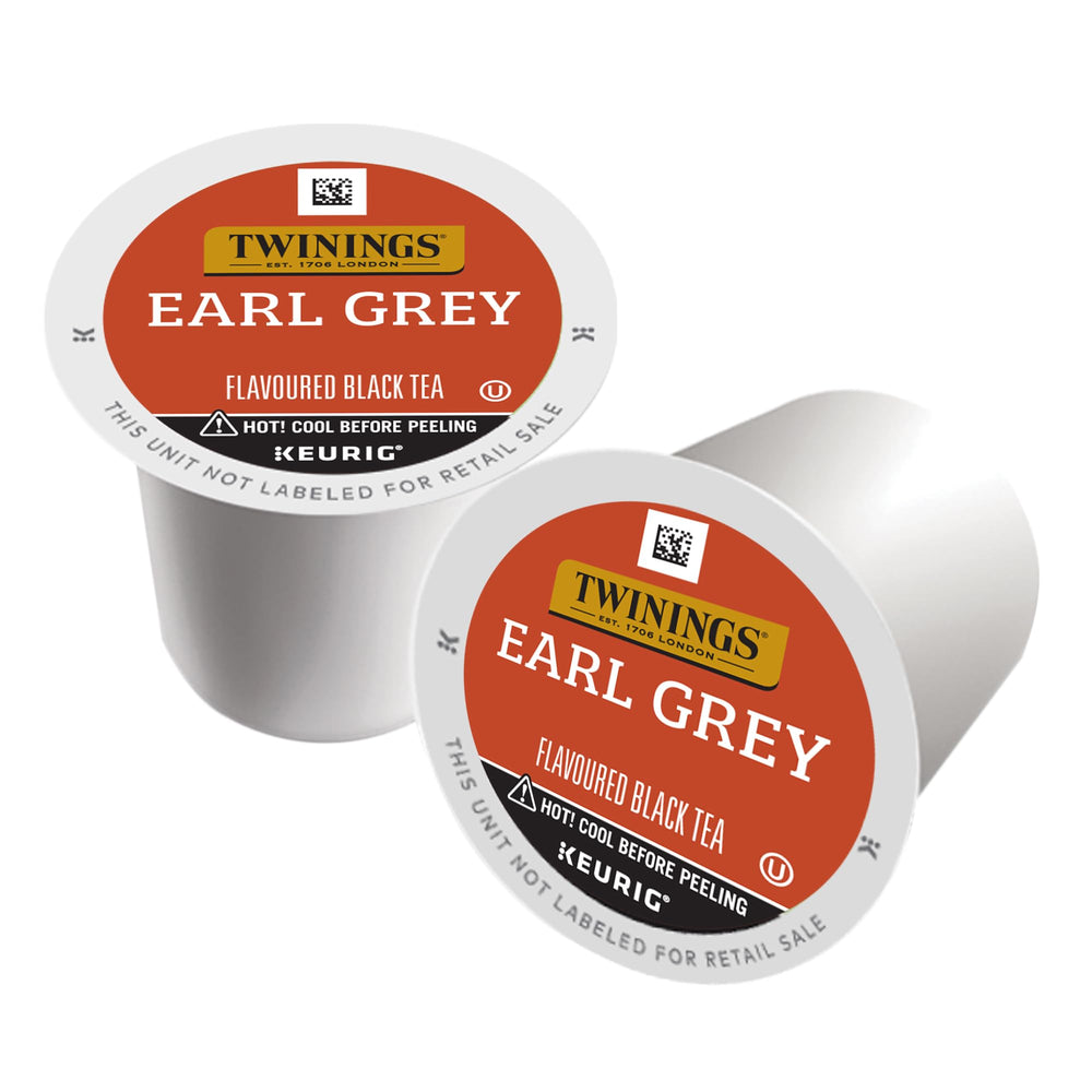 Twinings Earl Grey K-Cups packaging display highlights product accessibility.