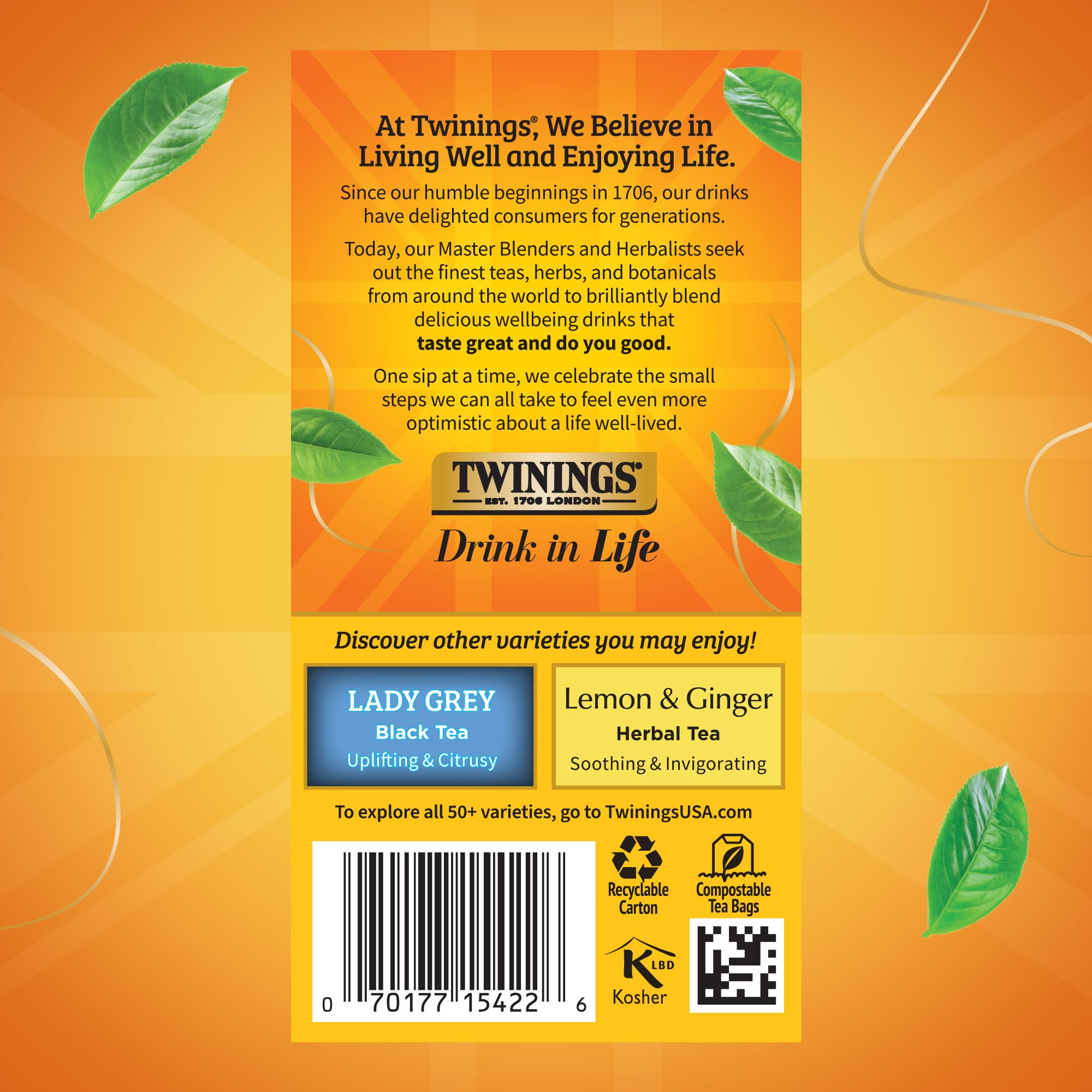 Twinings Earl Grey heritage label evokes a long tradition of tea enjoyment.