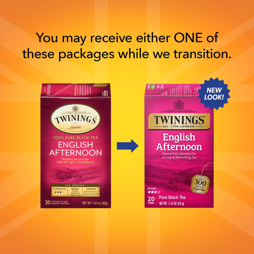 Twinings English Afternoon Tea brew in cup with inviting aroma and color.