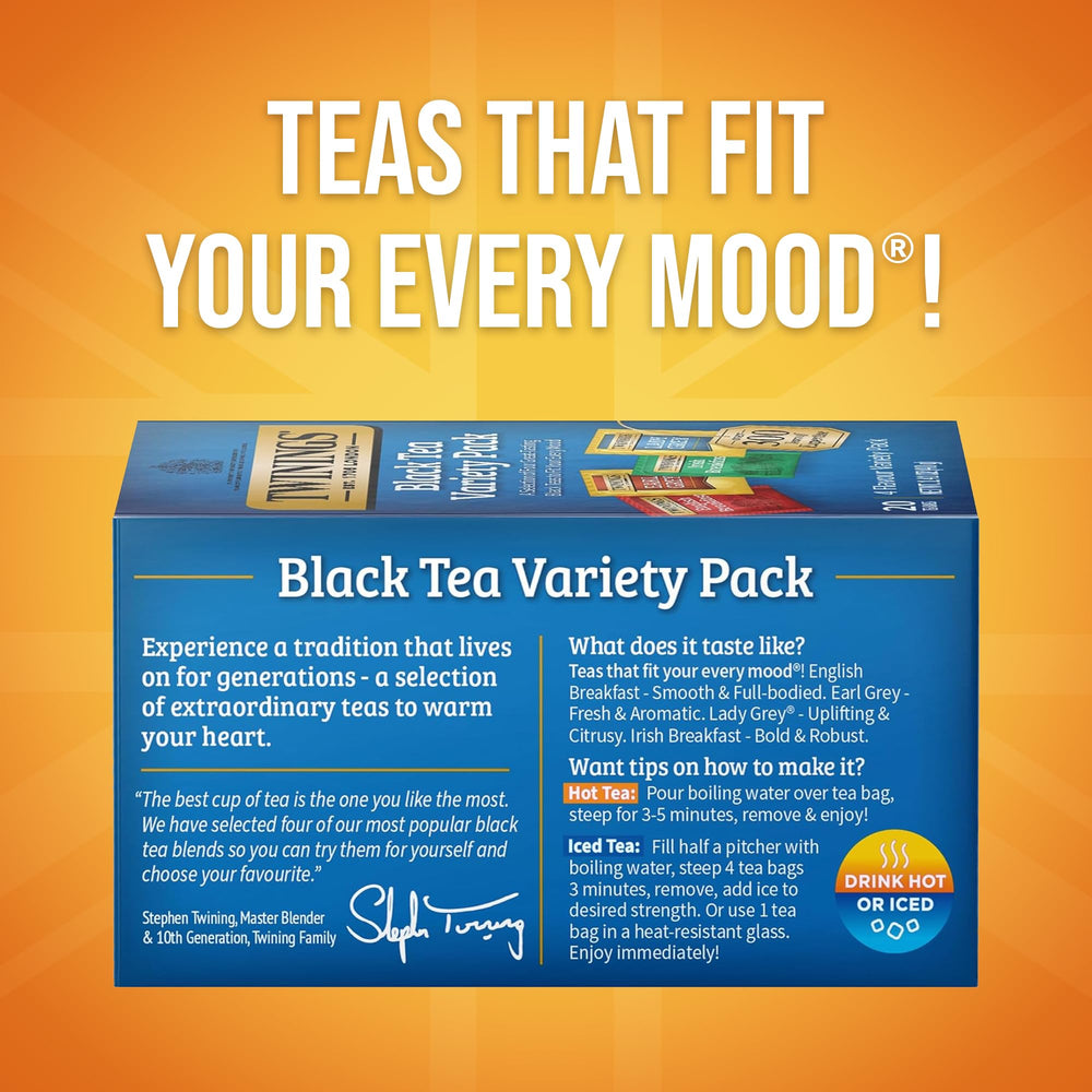 Twinings English Breakfast tea bag with rich flavor and inviting aroma