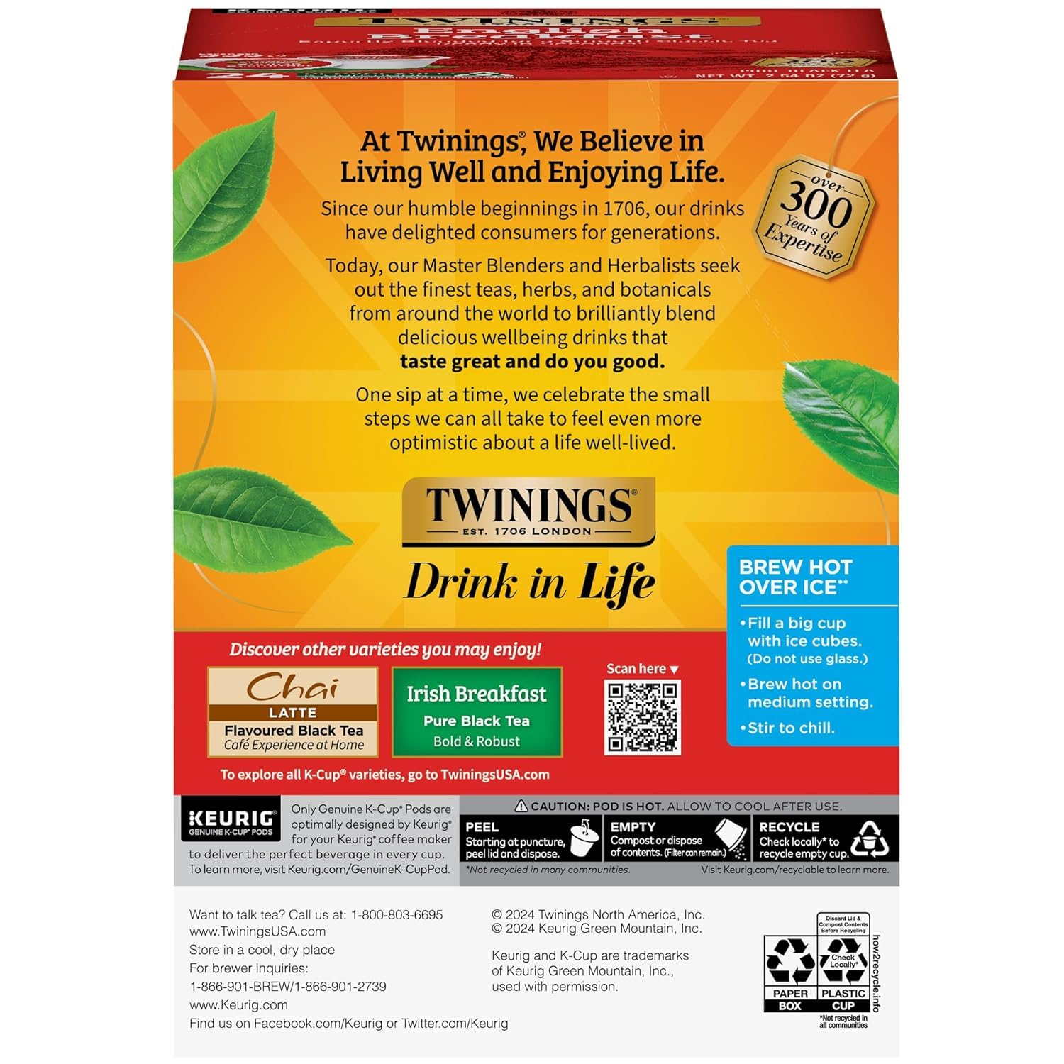 Twinings English Breakfast pod with Keurig for a reliable, easy brew.