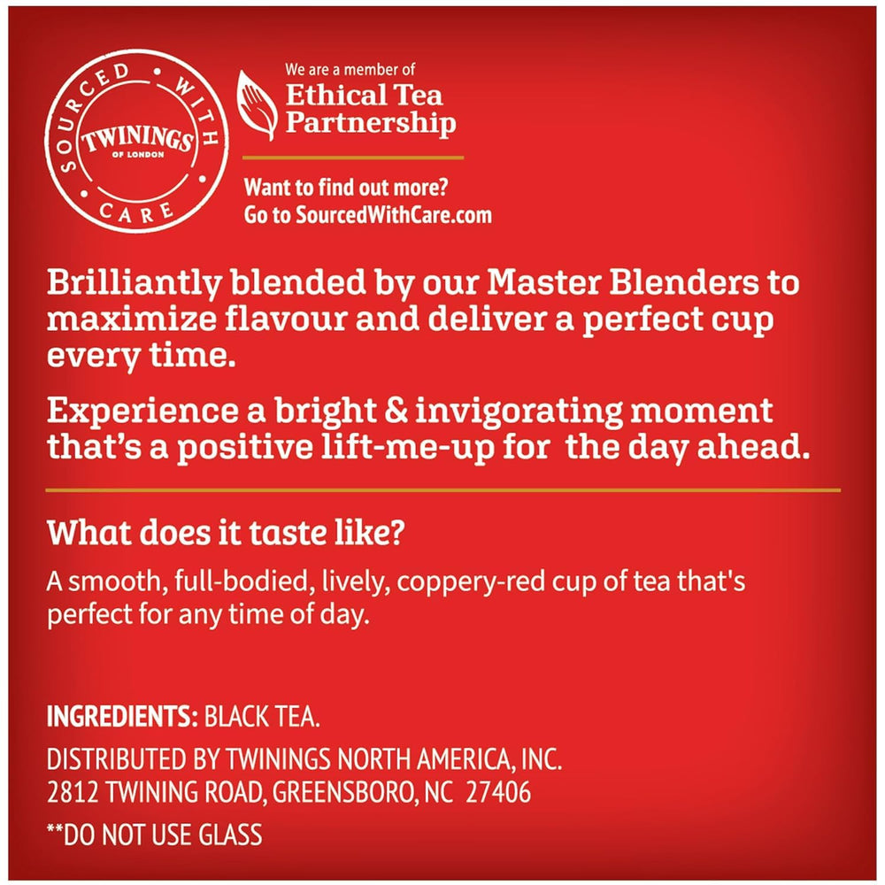 Twinings English Breakfast pods releasing steam for a comforting, inviting aroma and mood.