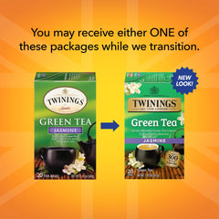 Twinings Green Tea with Jasmine cup, showcasing fragrant aroma.