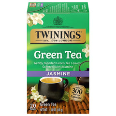 Twinings Green Tea with Jasmine bags pack, ready for fresh brew.