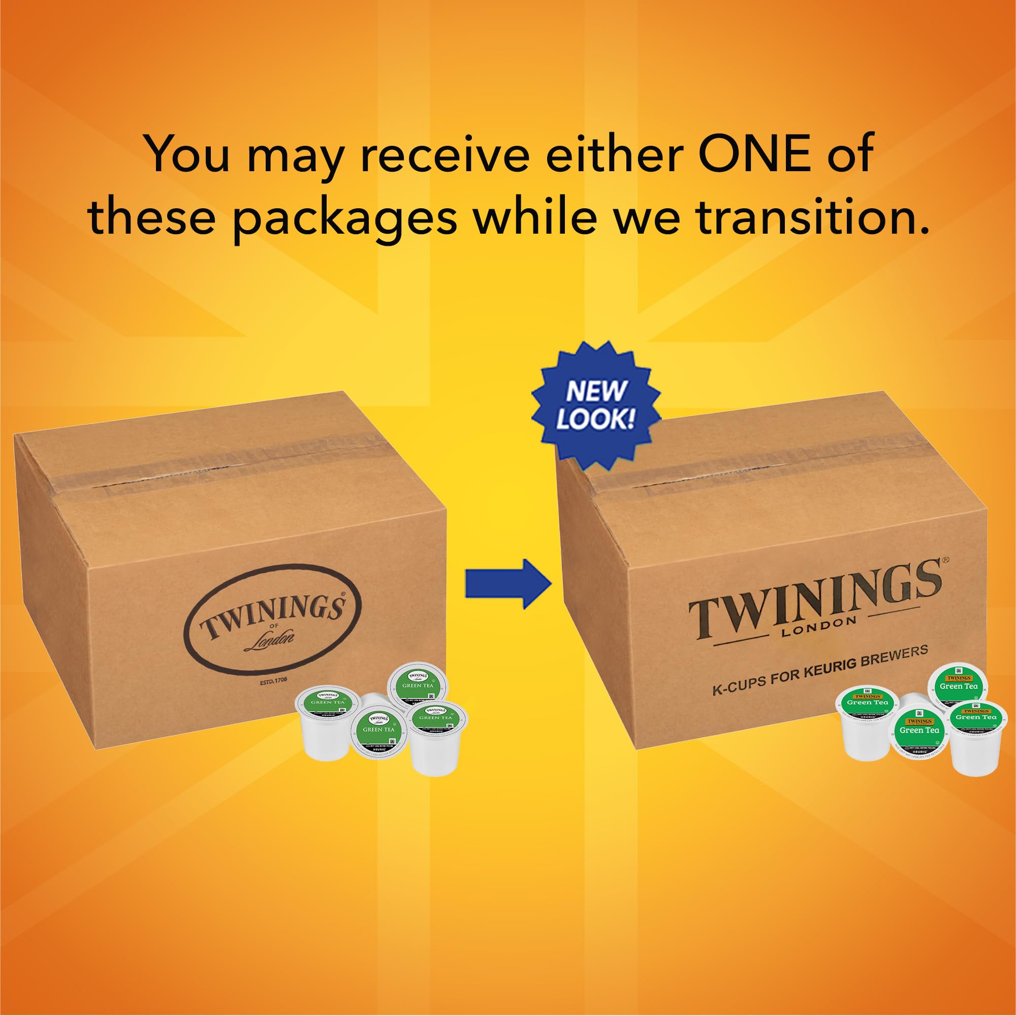 A warm cup from Twinings Green Tea K-Cup Pod, great hot or iced.
