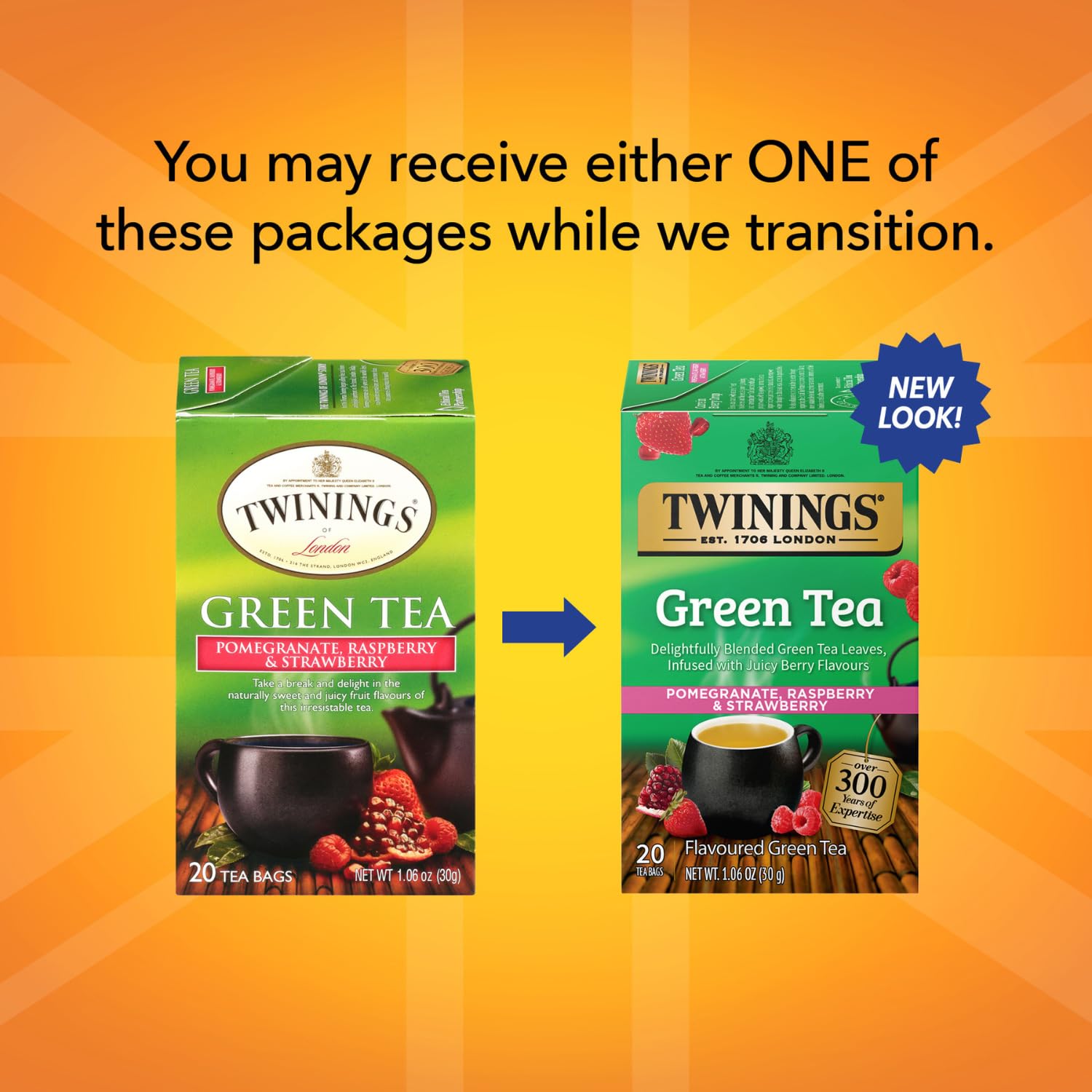 Brewing cup featuring Twinings green tea with fruity notes for a smooth sip