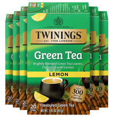 Twinings Green Tea with Lemon tea bags in packaging for fresh on the go