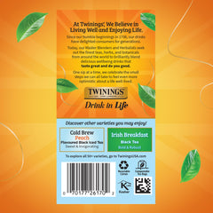 Twinings Green Tea with Mint leaves in a cup.
