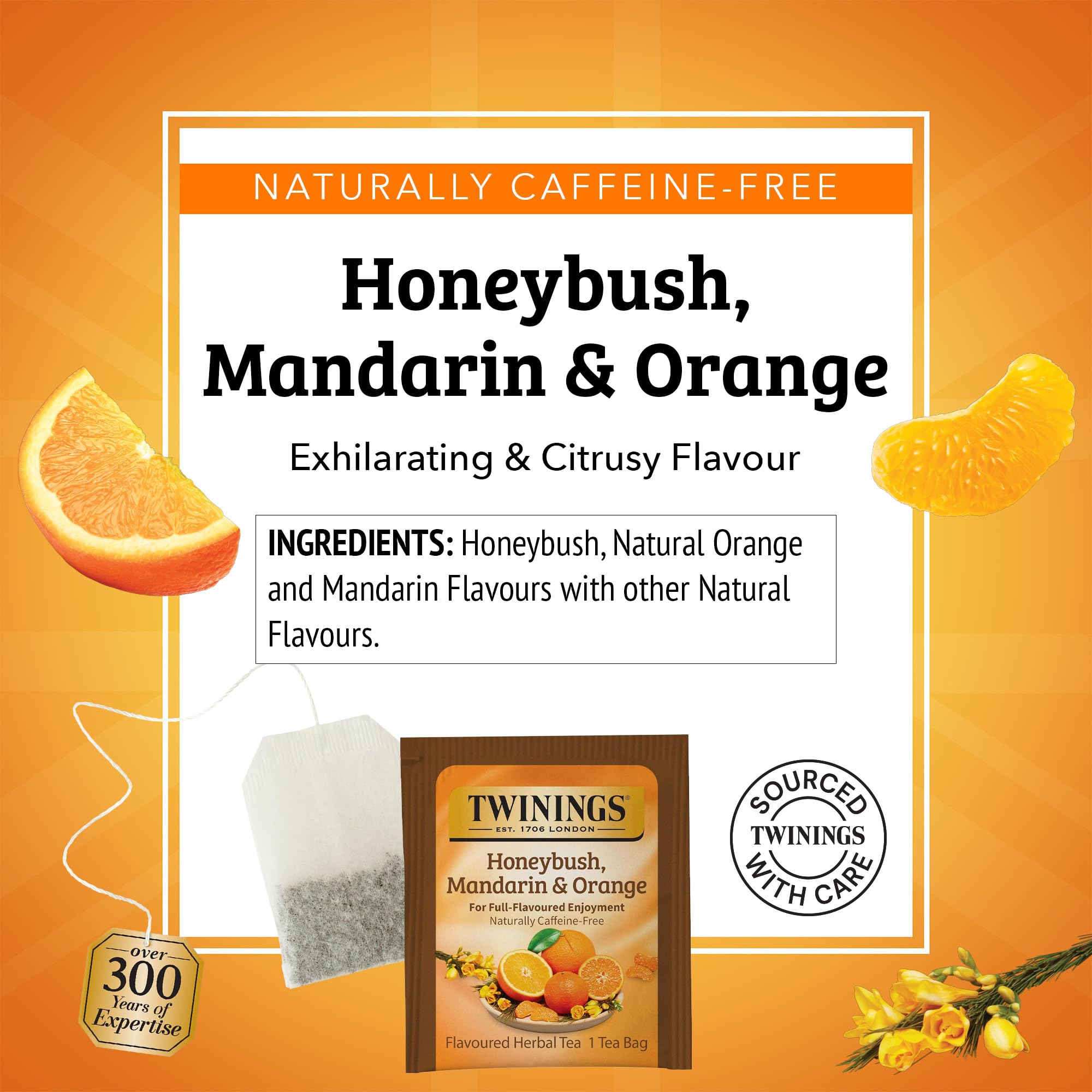 On the go pack of Twinings Honeybush Mandarin Orange tea for quick breaks