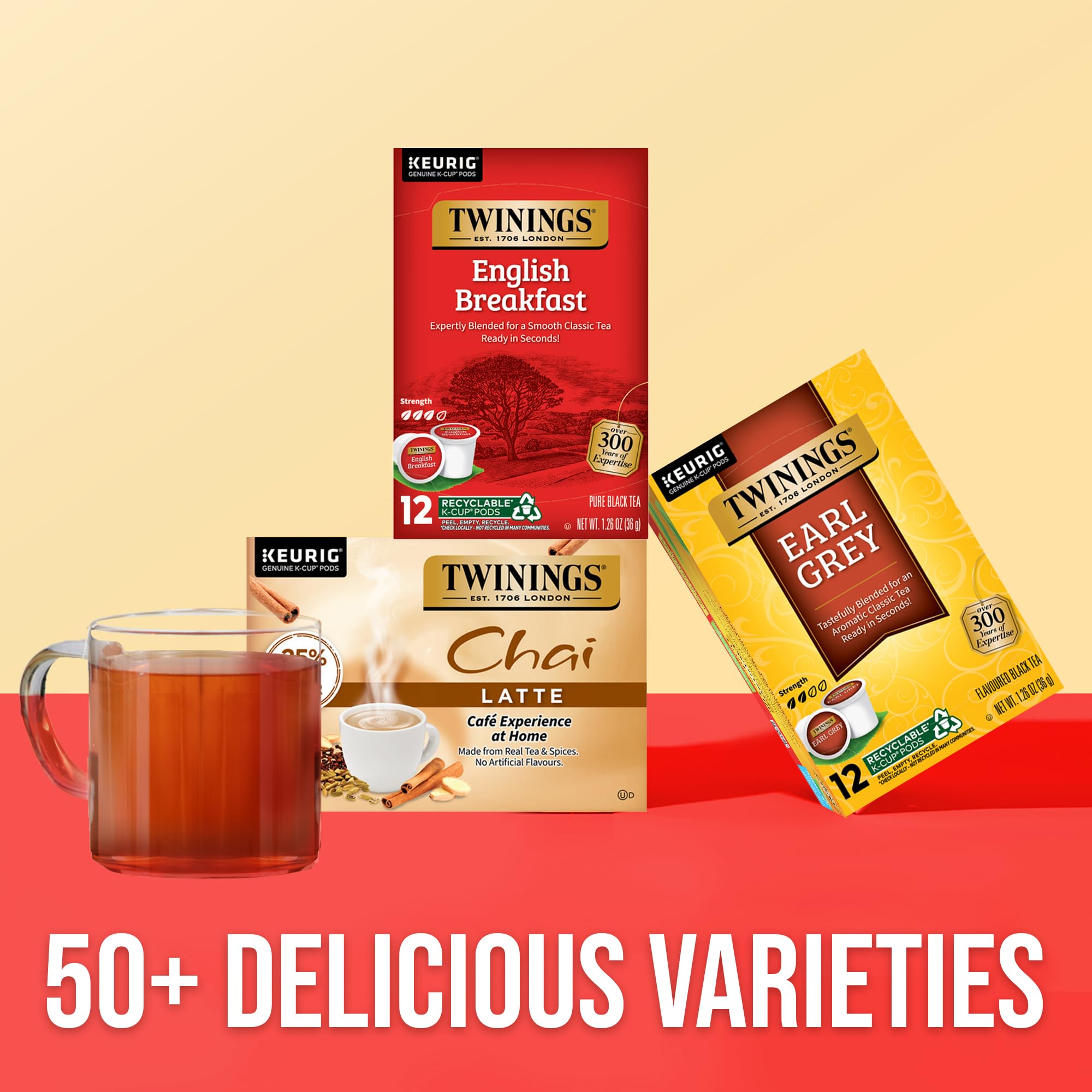 Hot cup of Twinings Earl Grey tea, inviting aroma and smooth flavor.