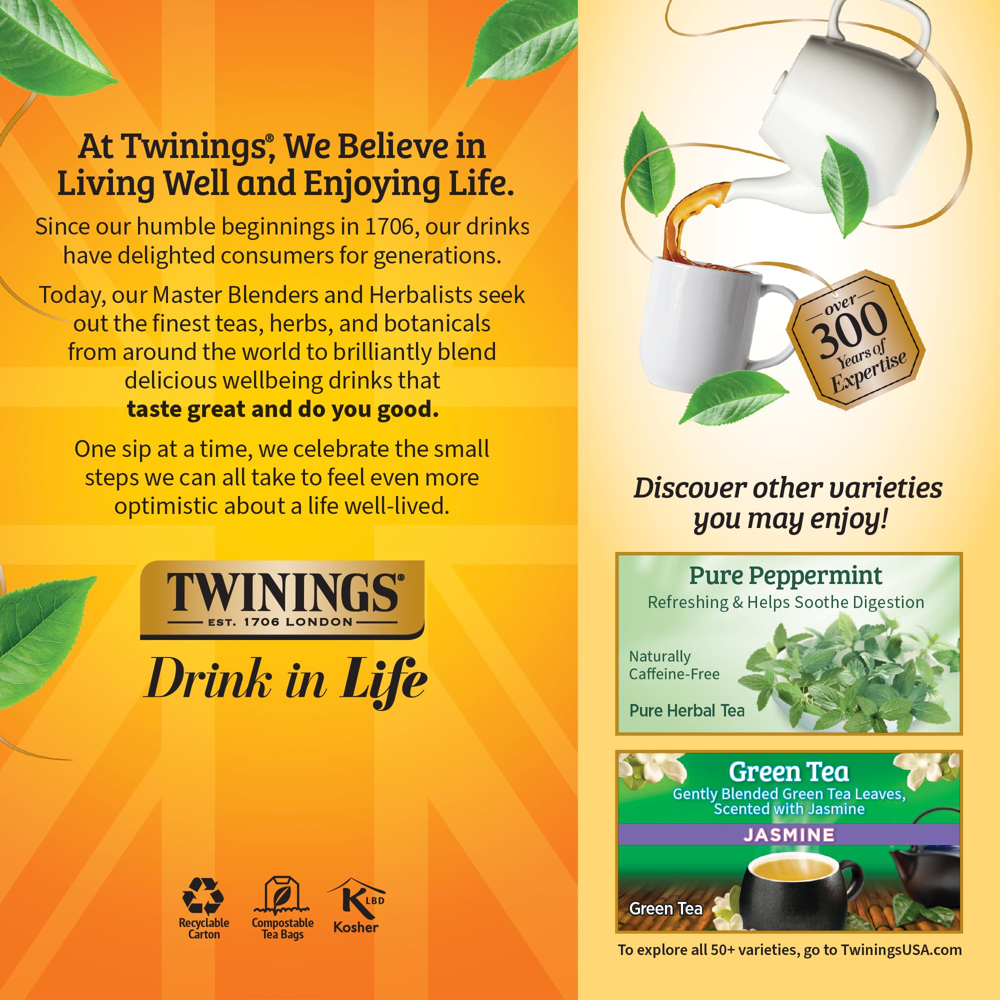 Hot or iced serving suggestion showing a refreshing herbal tea experience.