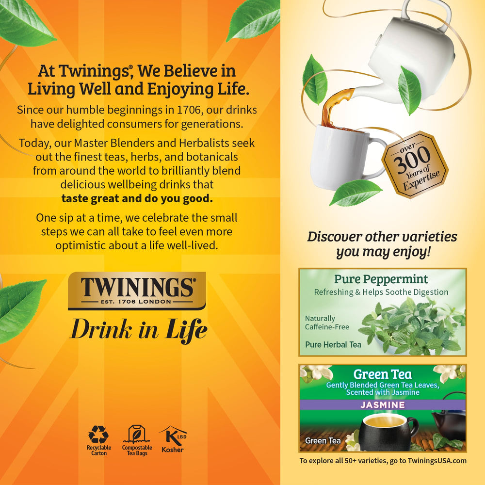 Hot or iced serving suggestion showing a refreshing herbal tea experience.
