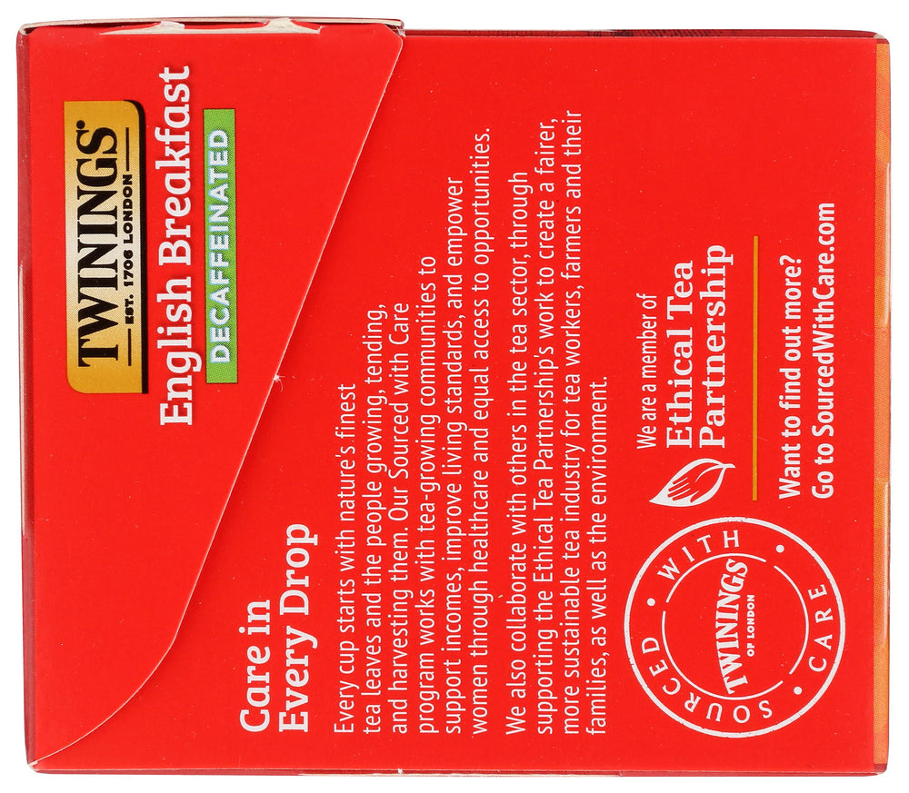 Twinings individually sealed tea bags maintain freshness between brews