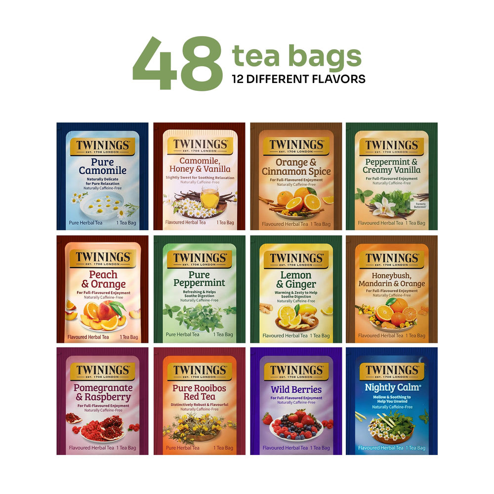 Twinings individually wrapped tea bags ensure fresh aroma with every cup