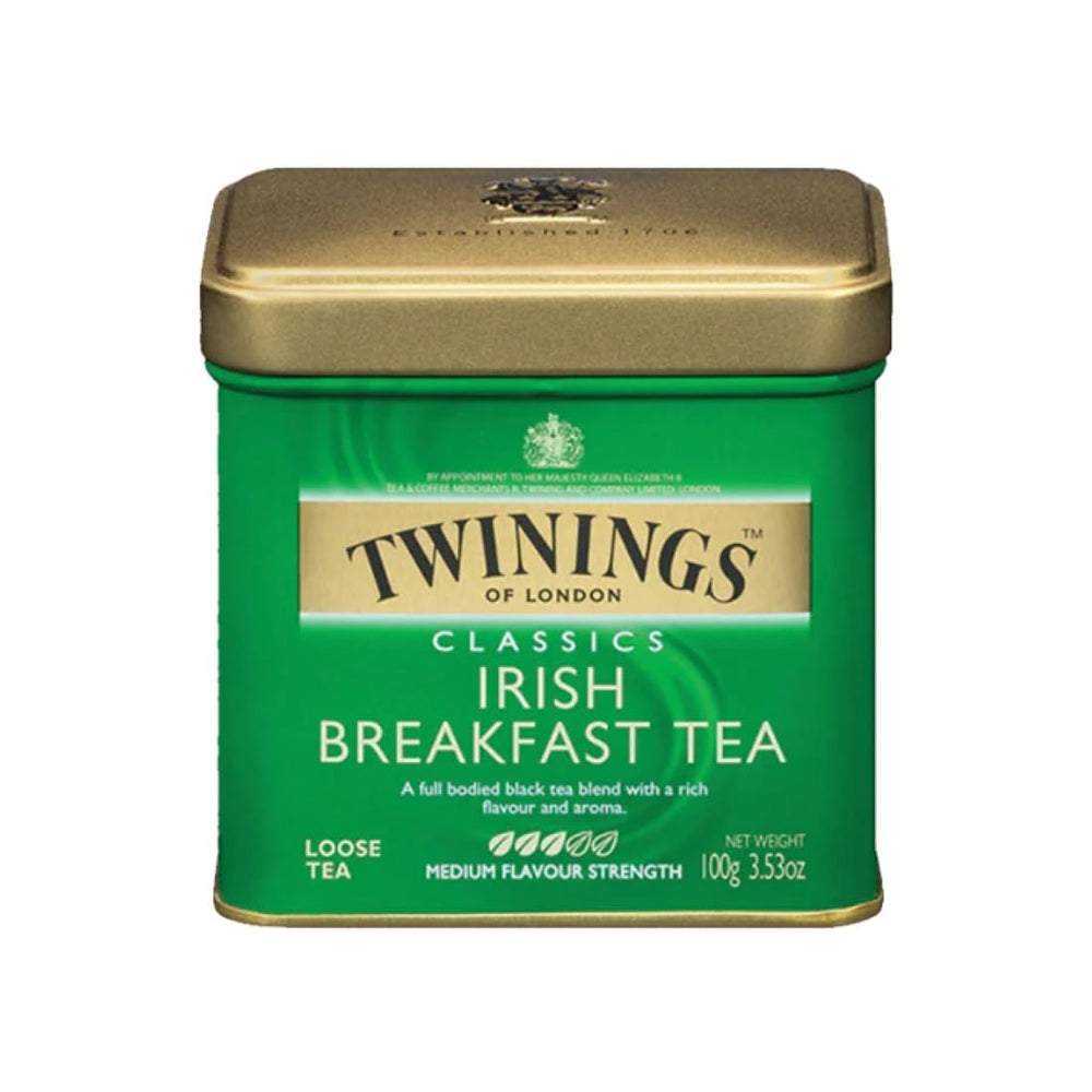 Twinings Irish Breakfast tea leaves ready to brew for a bold morning.
