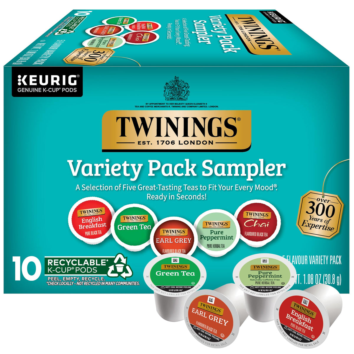 Twinings English Breakfast K-Cup pod for a bold morning pick-me-up