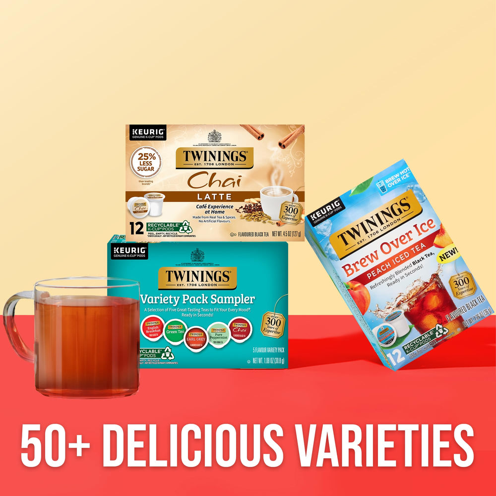 Twinings Peppermint K-Cup pod for a bright, refreshing finish