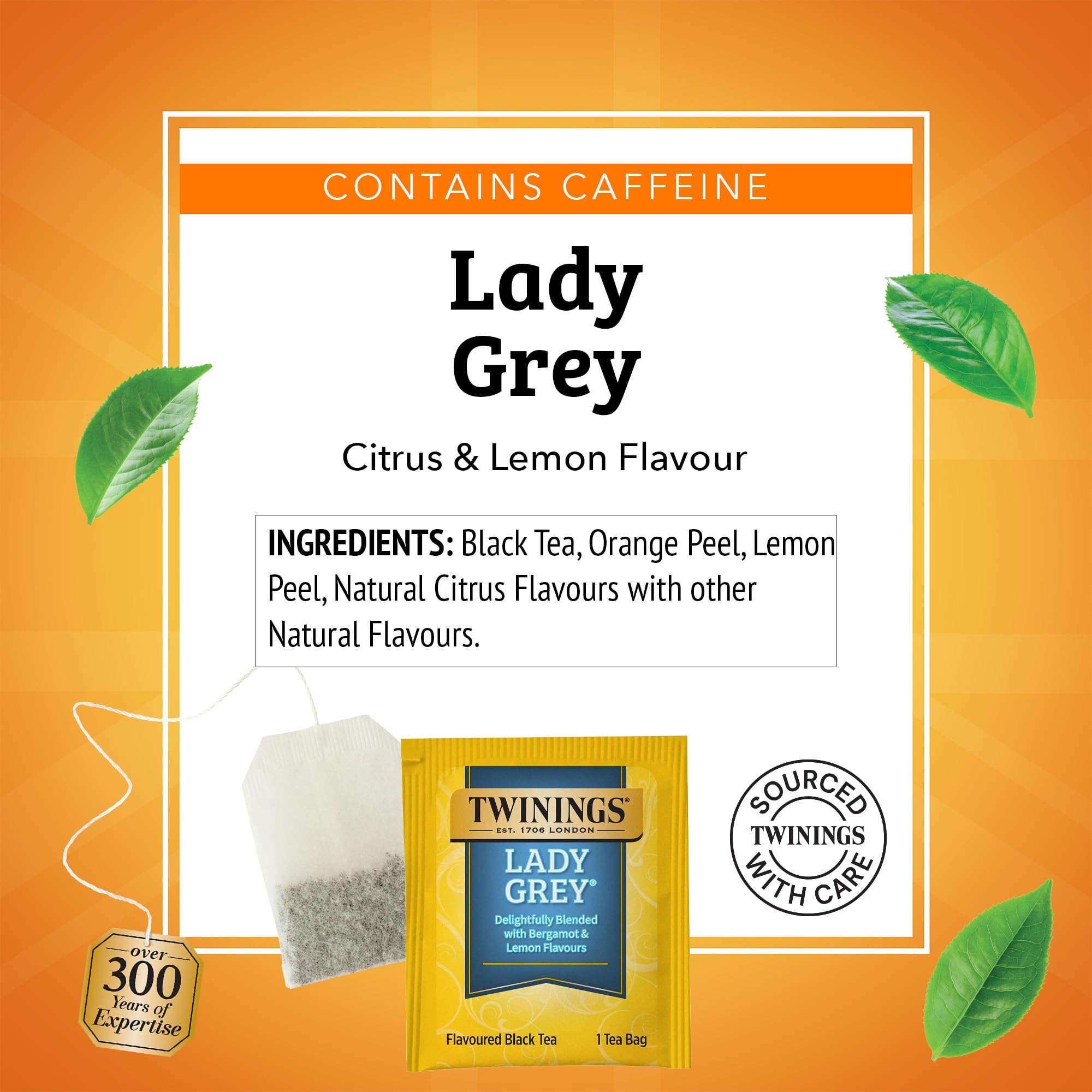 Twinings Lady Grey tea cup steaming for hot or iced enjoyment