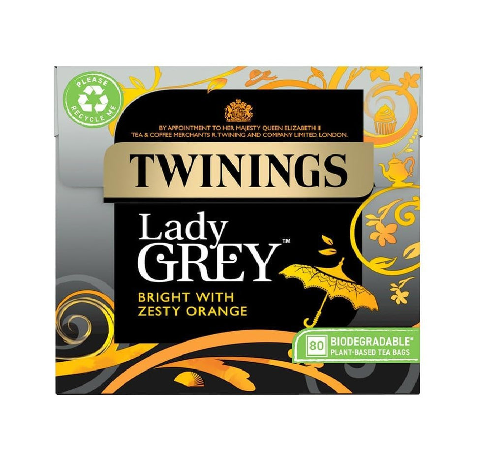 Relaxing afternoon moment with Twinings Lady Grey Zesty Orange tea.