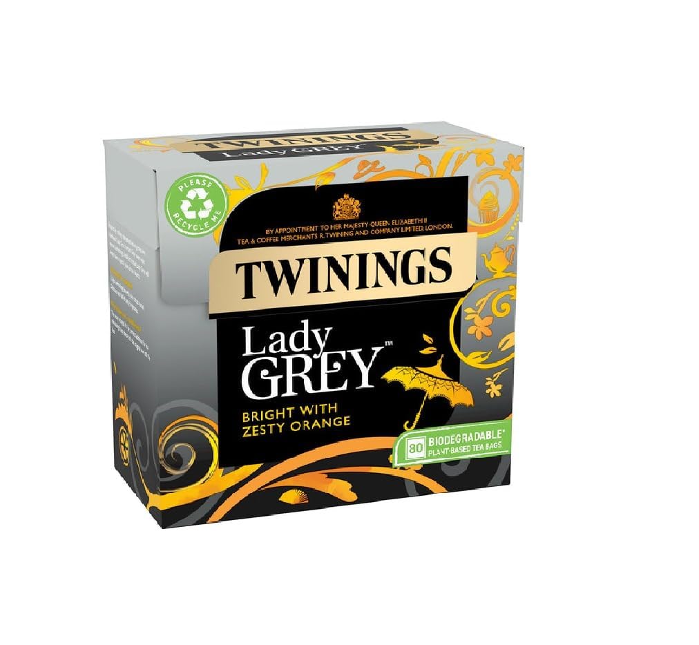 Cup of Twinings Lady Grey Zesty Orange & Bright with citrus aroma.