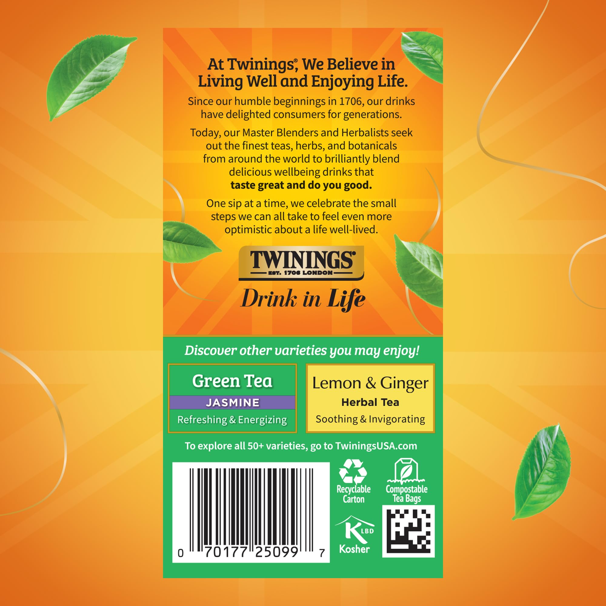 Six boxes of Twinings Lemon Green Tea offer sustained flavor options.
