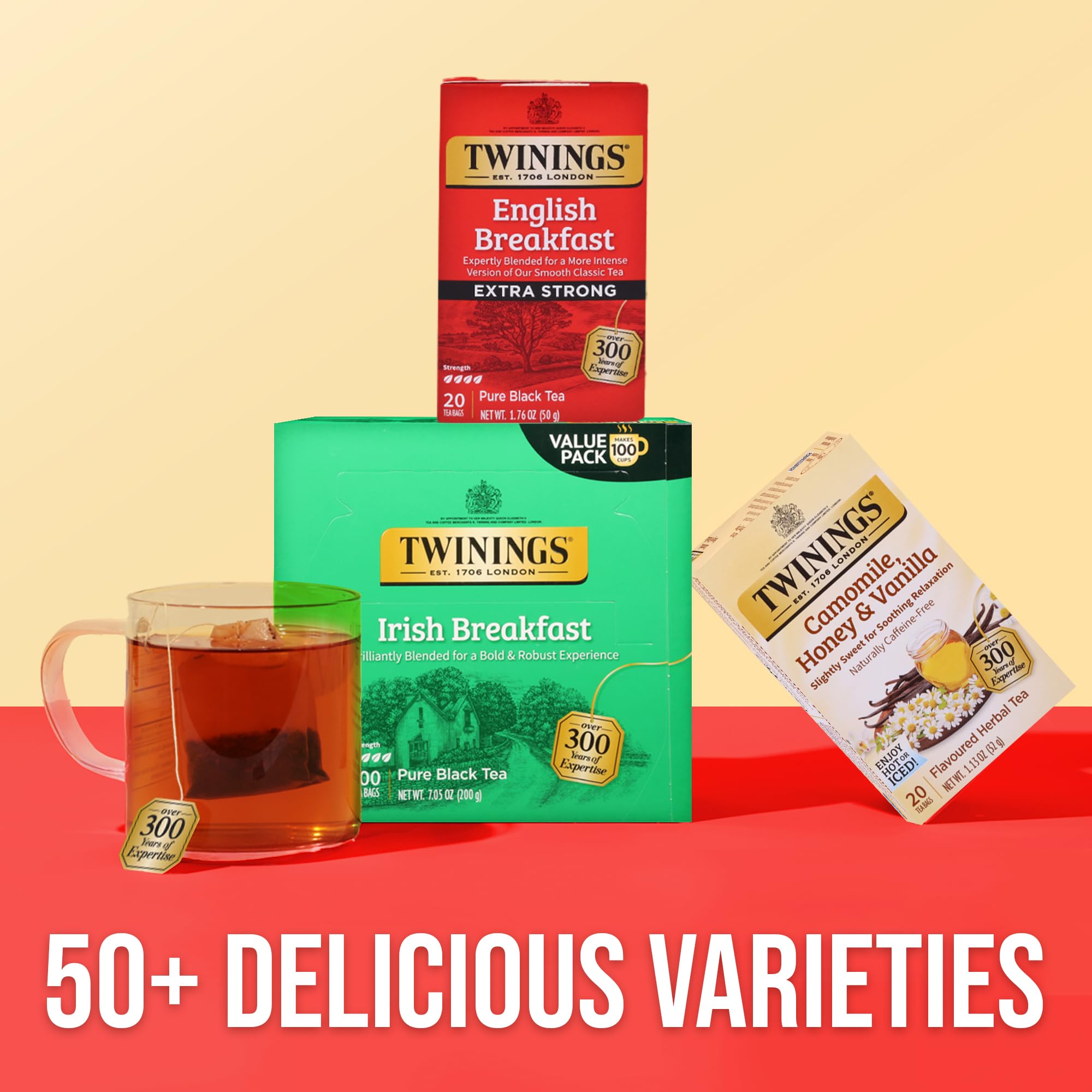 Morning tea setup with Twinings Extra Strong for hot or iced enjoyment