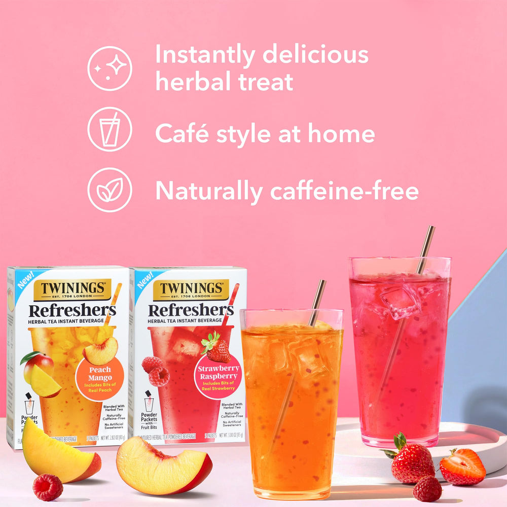 Twinings Naturally caffeine-free option for anytime refreshment.