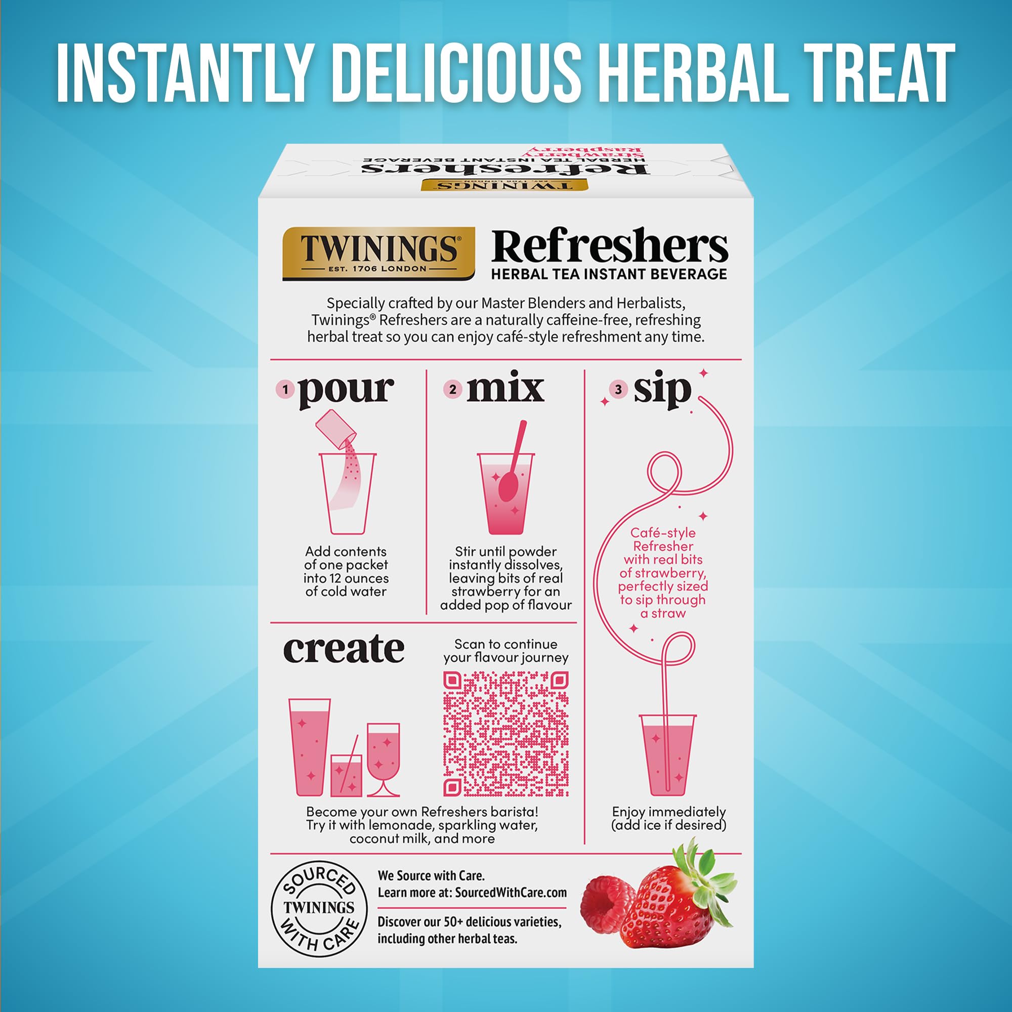 Twinings No artificial sweeteners label supports purer taste.