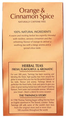 Twinings Orange and Cinnamon Spice Tea steeping cup reveals rich aroma, ideal for relaxing evenings.