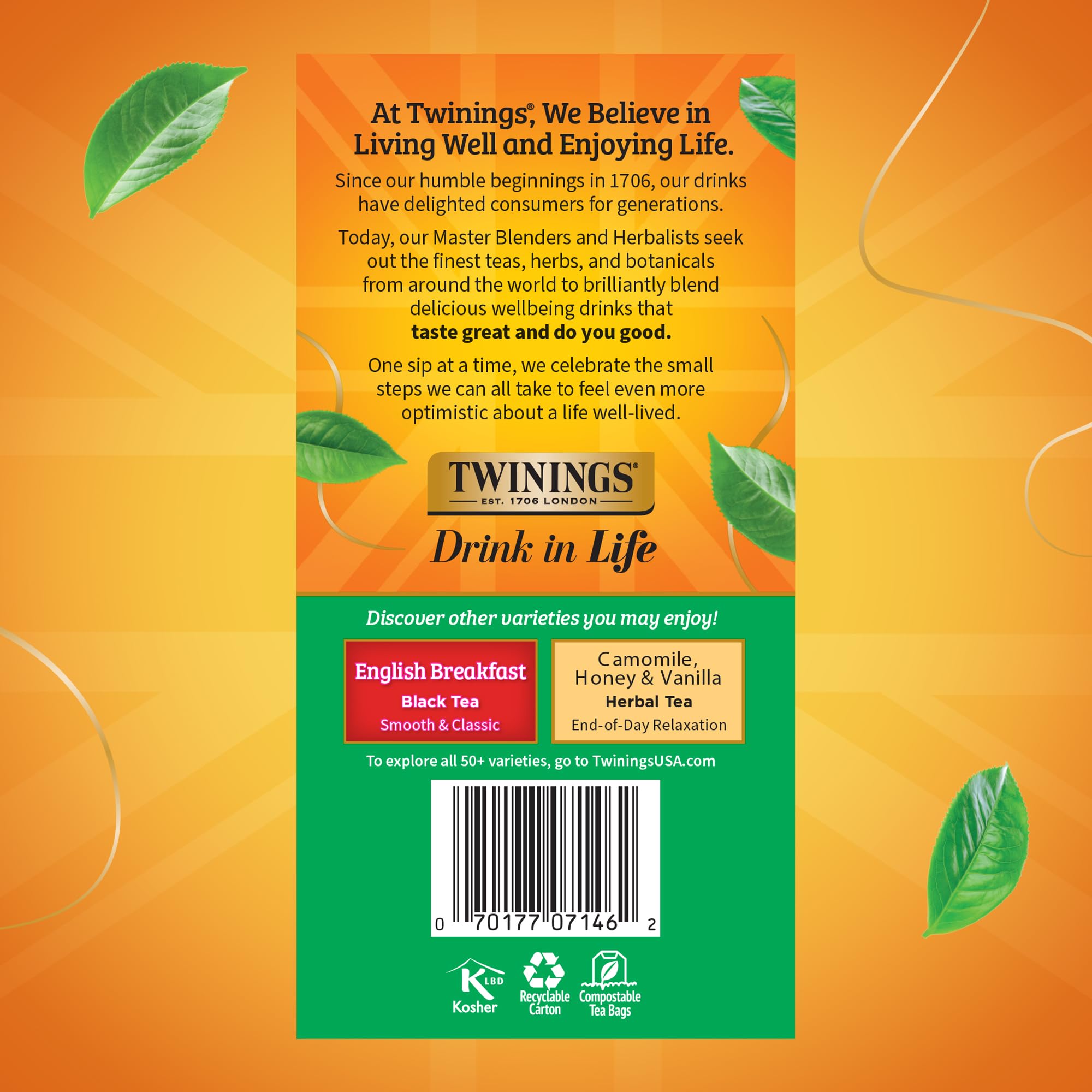 Twinings pack of six boxes offers consistent supply and value.