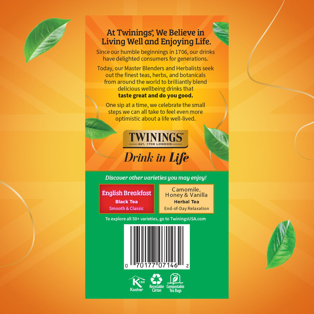 Twinings pack of six boxes offers consistent supply and value.