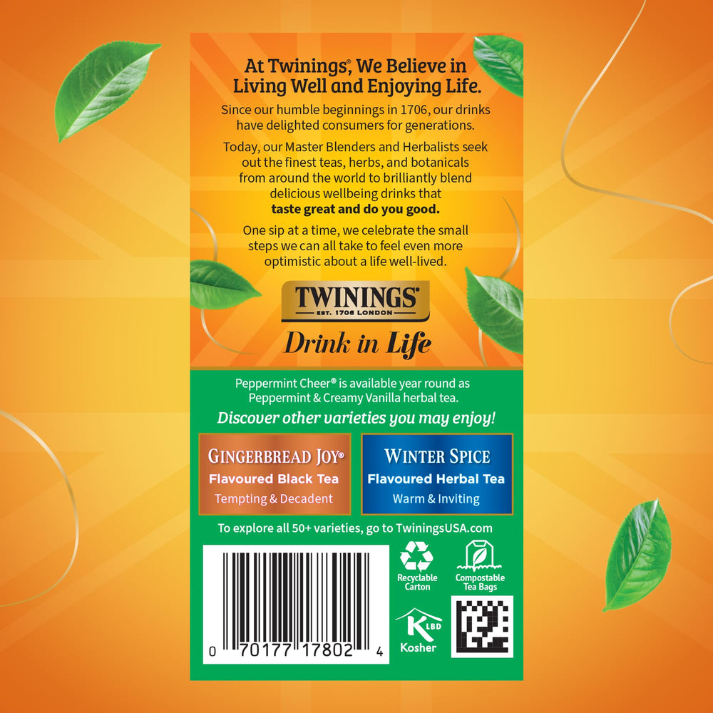 Iced version: Twinings Peppermint Cheer over ice for a bright refresh