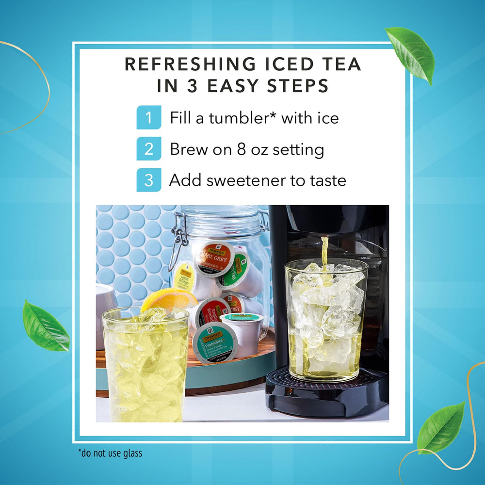 Twinings Probiotics+ Lemon & Ginger label close-up hints aroma and daily ritual