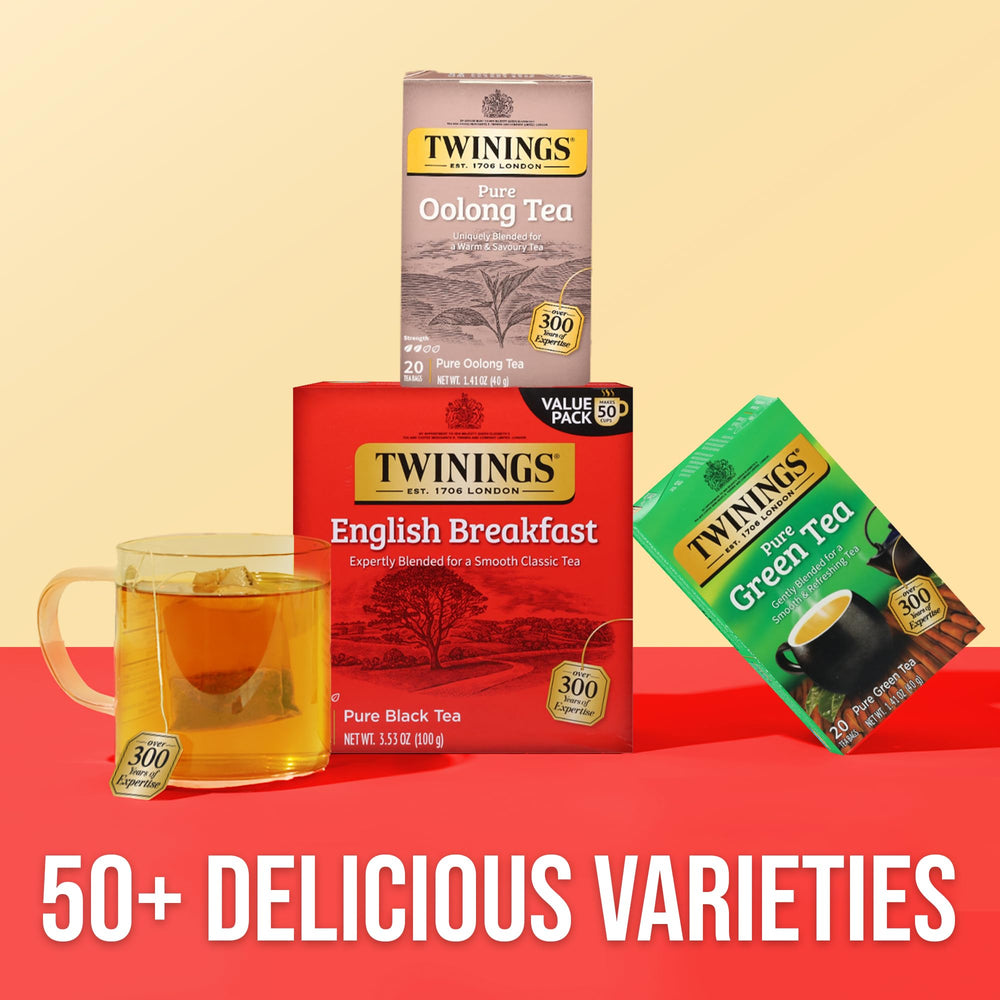 Steeped Twinings Pure Oolong tea in a mug for a comforting moment.