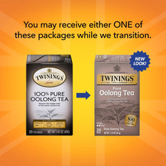 Twinings Pure Oolong Tea steeping cup shows warm aroma and color.