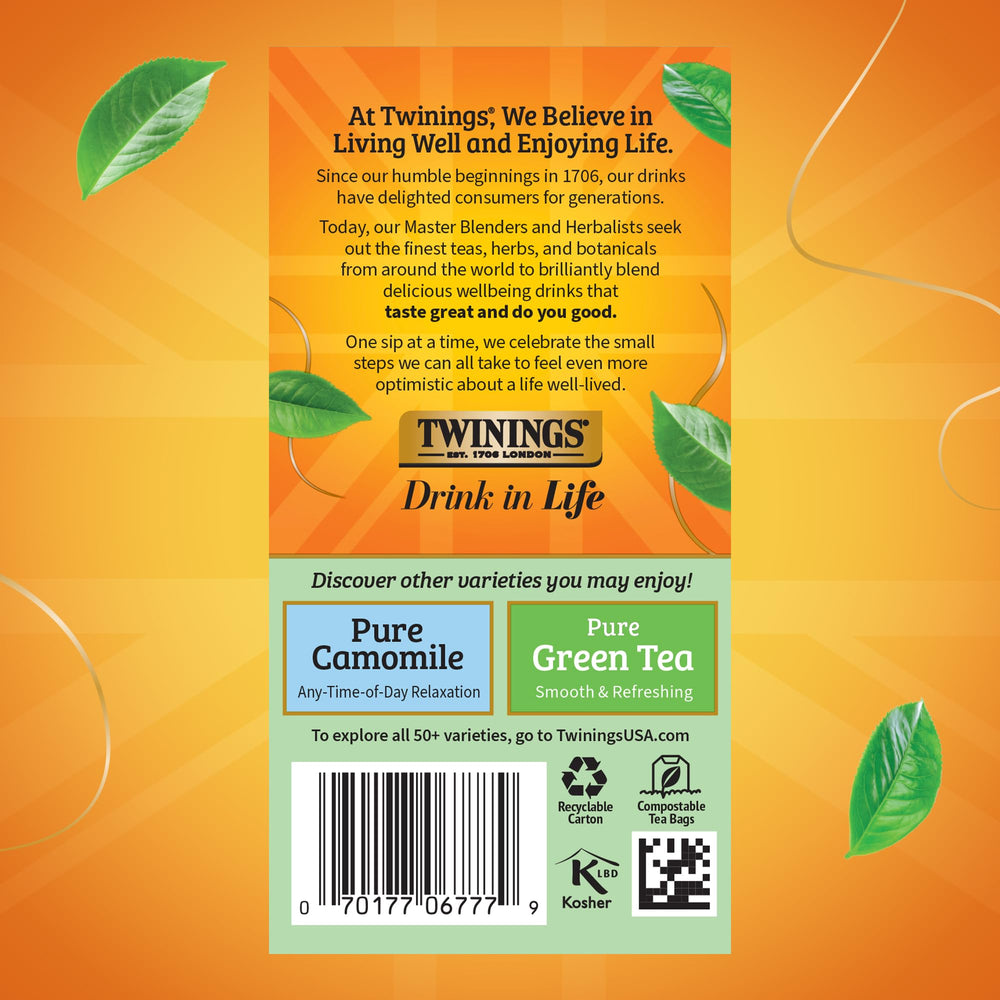 Fragrant mint aroma from Twinings Pure Peppermint Tea