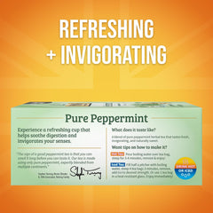 Close-up of Twinings peppermint tea bag with vibrant aroma.