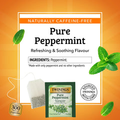 On-the-go Twinings peppermint tea bag in a purse or bag