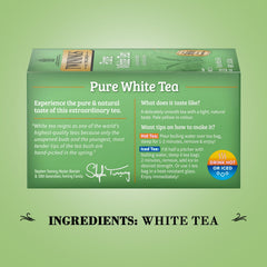Twinings Pure White Tea brewed for 2 minutes yields a smooth pale-yellow cup.