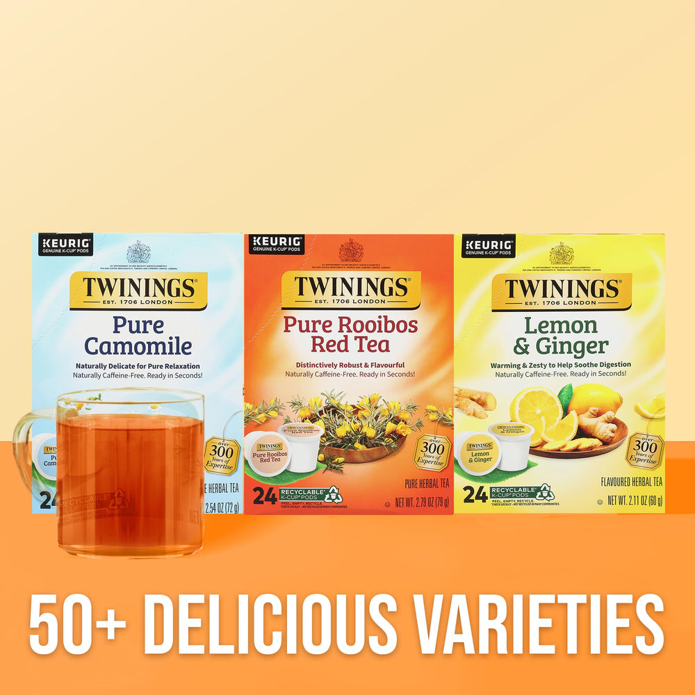 Twinings Rooibos aroma in cup showcases a gentle, comforting flavor.