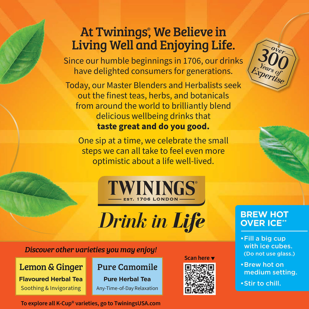 Twinings Rooibos being poured over ice for a refreshing iced tea experience.