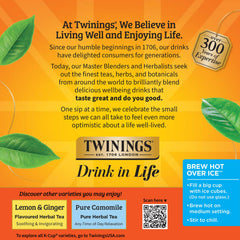 Twinings Rooibos being poured over ice for a refreshing iced tea experience.
