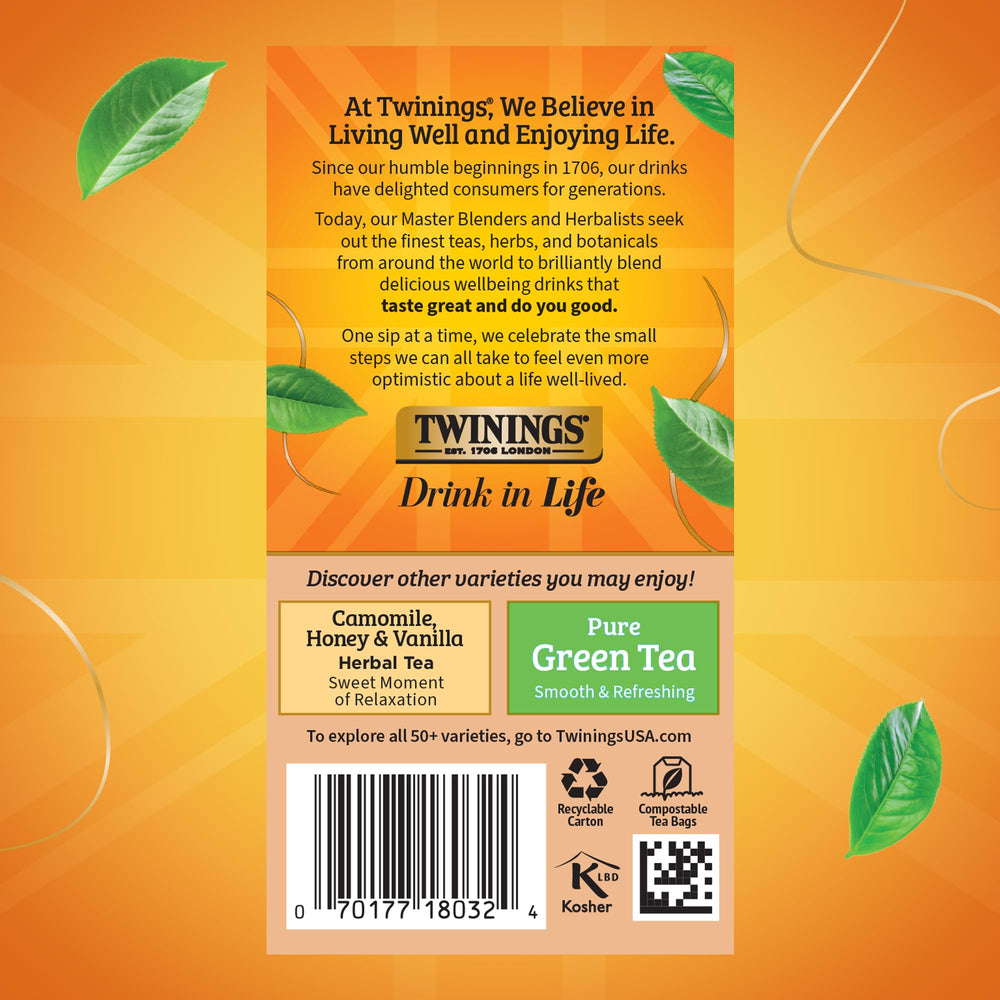 Twinings Rooibos steeped cup releasing warm aroma.